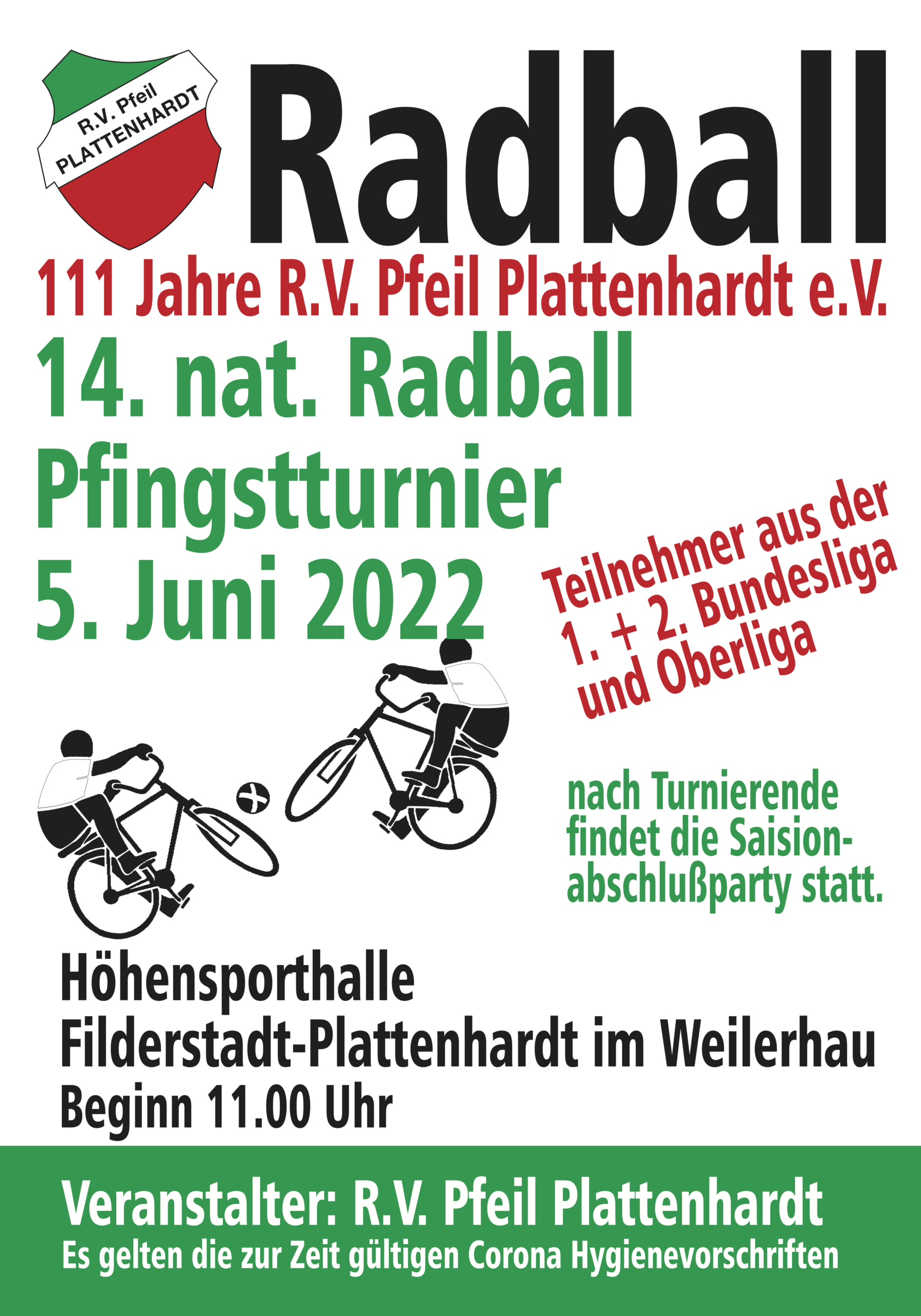 14. Nationales Radball Pfingsttunier 5. Juni 2022